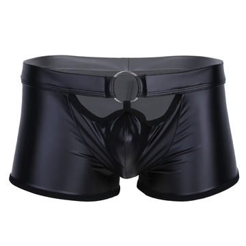 Sexy Men's Wetlook PU Leather Underwear / O-Ring Open Legs Hot Gay Panties - EVE's SECRETS